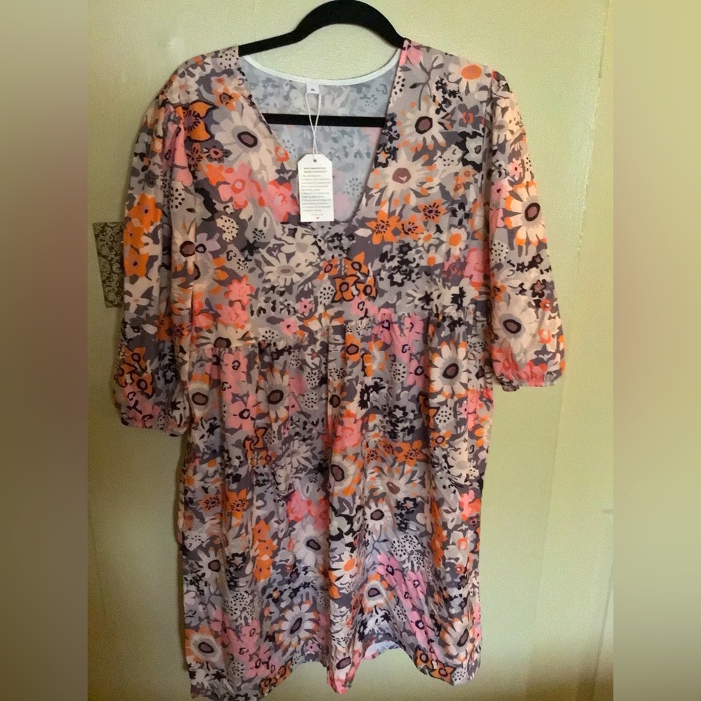 Floral MiniDress 70’s Vibe